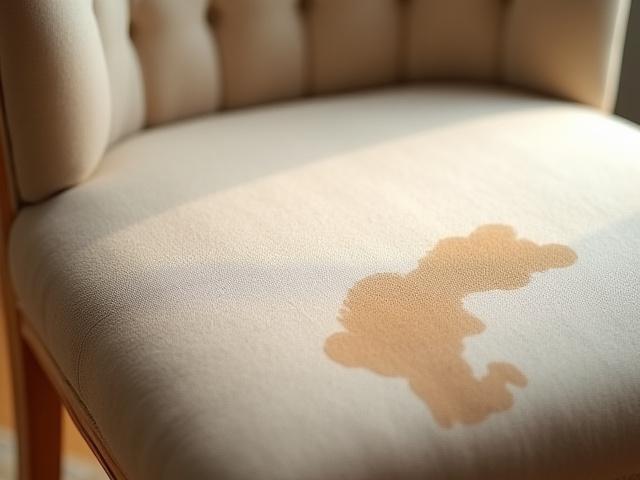 After: dining chair with stain completely removed